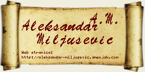 Aleksandar Miljušević vizit kartica